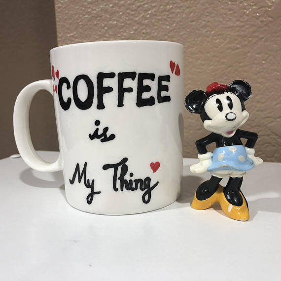 13Oz White Coffee Mug with "Coffee is My Thing" Quote